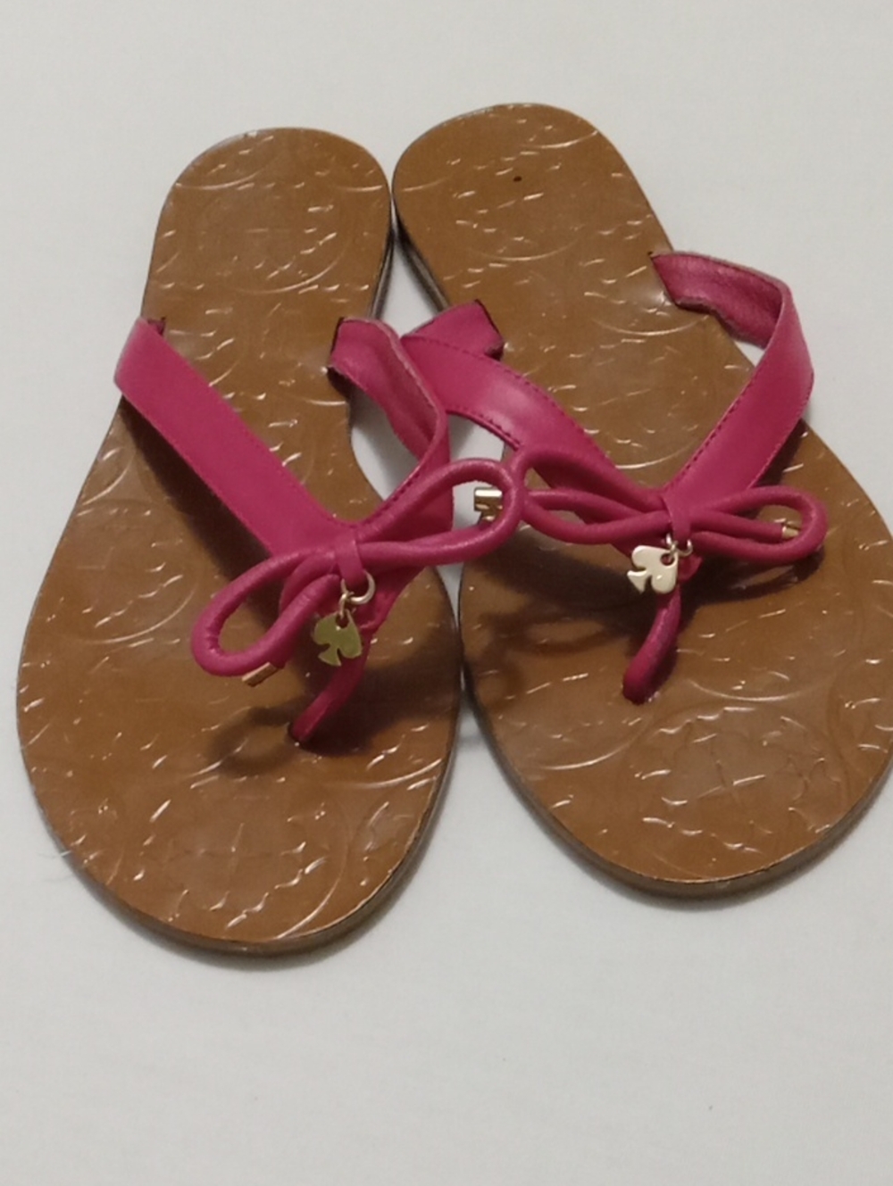 Kate Spade Pink Flip Flops W/Bow Sz. 9